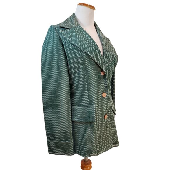 Green Polka Dot Women's Jacket - Picture 4 of 16